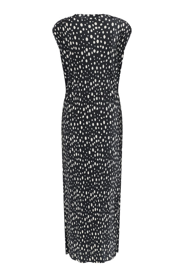 JDY Vestido largo de manga corta y cuello redondo negro