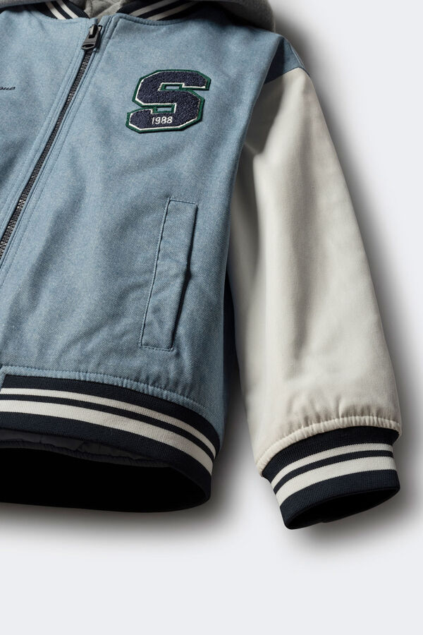 Springfield Kids Jaqueta de beisebol universit&aacute;ria masculina azul