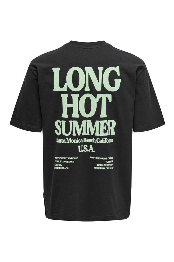 Only & Sons Camisola de manga curta texto preto