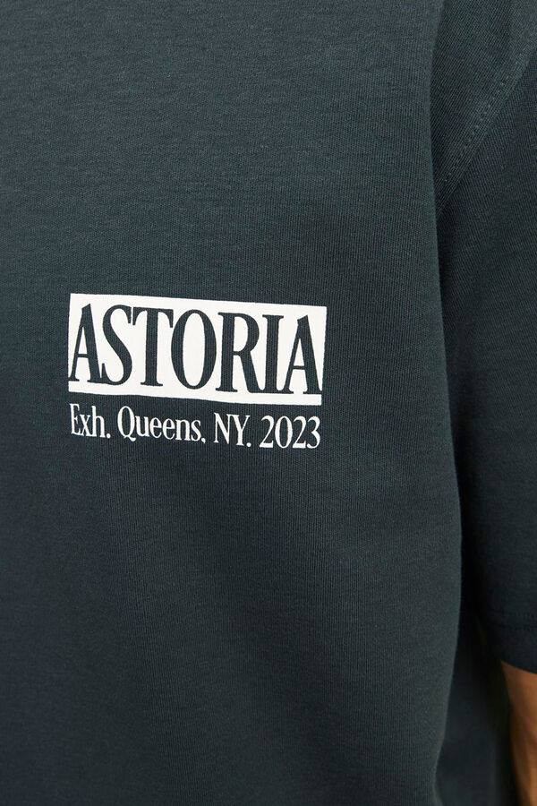 Jack & Jones Camiseta estampada folgada cinzento