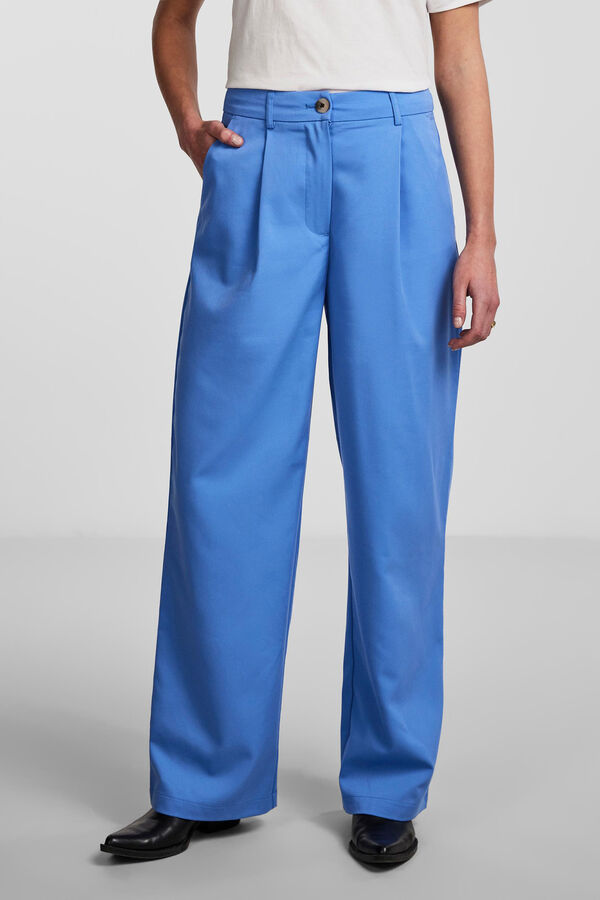 Springfield Pantalón pata ancha azul medio