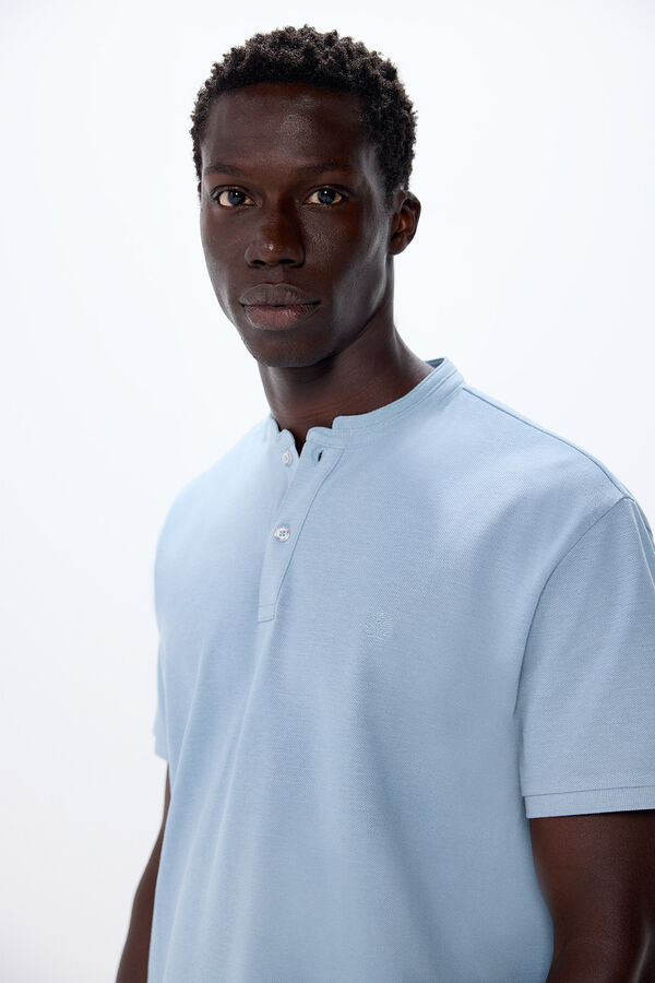 Springfield Polo piqu&eacute; cuello mao azul