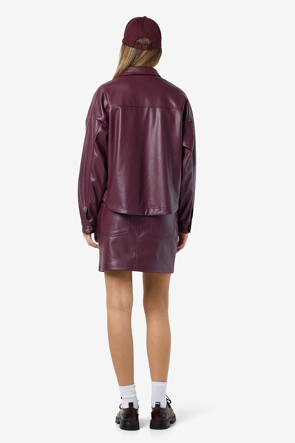 Noisy May Sobrecamisa polipiel morado/lila