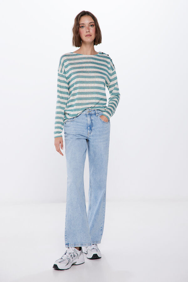 Springfield Camiseta Estampada Botones Hombro verde