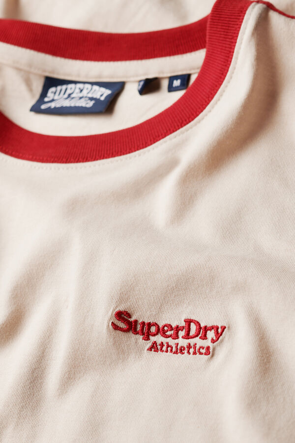 Superdry Camiseta retro de manga corta con logo Essential beige