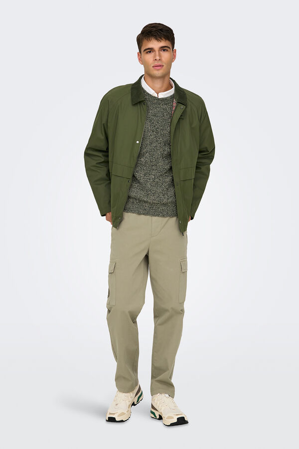 Only & Sons Chaqueta de hombre regular fit. verde