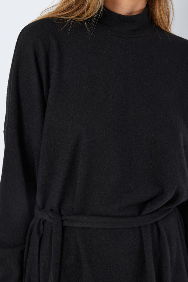 Noisy May Vestido de punto cuello alto negro