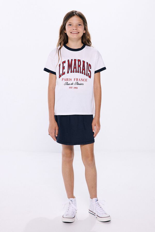 Springfield Kids Camiseta Le Marais niña blanco
