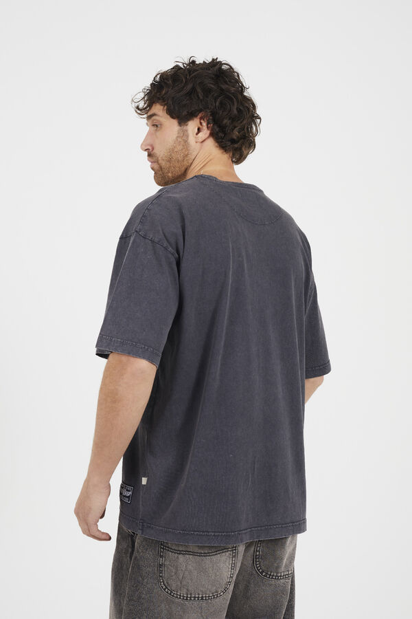 Brave Soul T-shirt de manga curta estampada cinzento