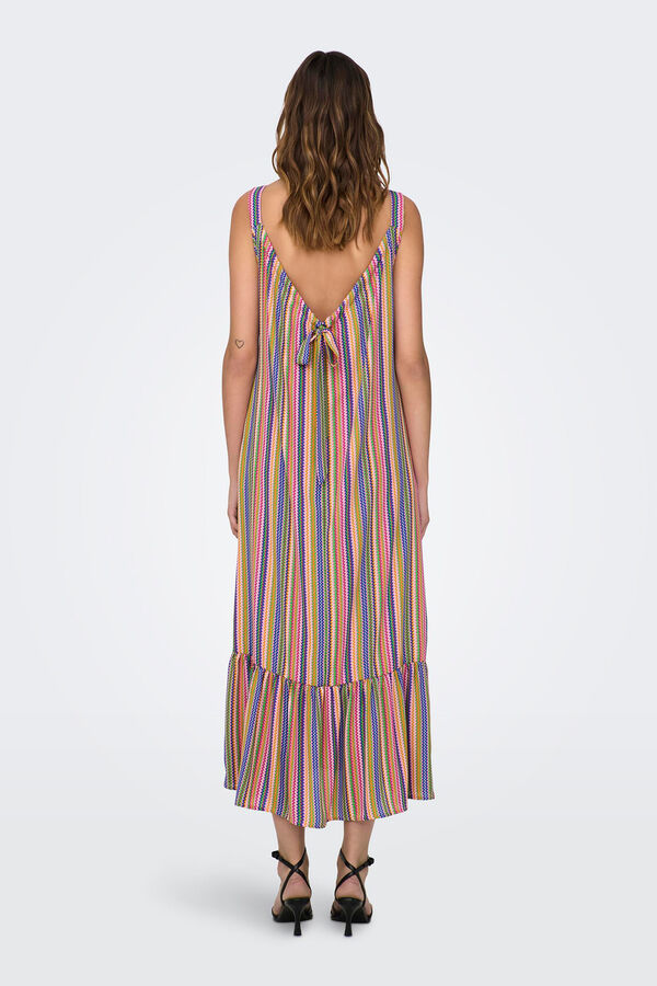 Only Langes Kleid ohne &Auml;rmel rosa