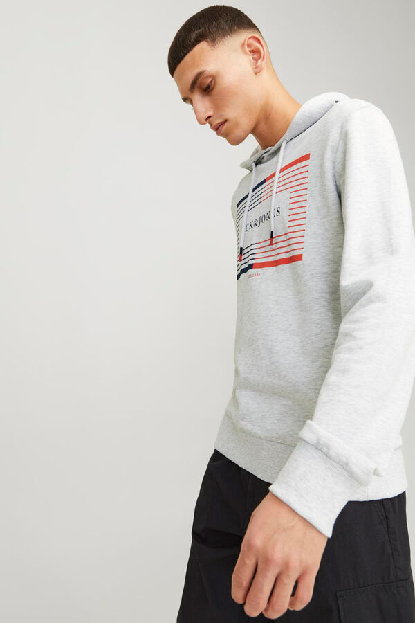 Jack & Jones Sweatshirt com capuz padrão branco