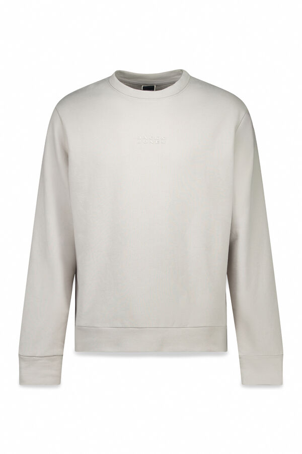 Jack & Jones Sudadera logo relieve gris