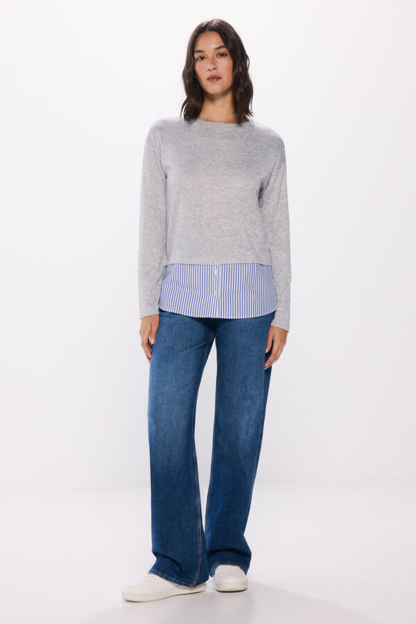 Springfield T-shirt combinada cinzento