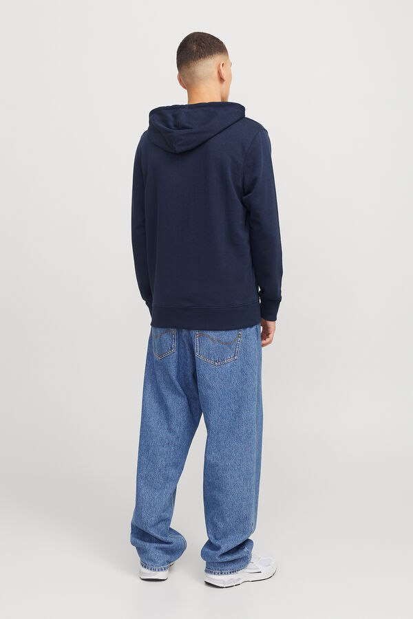 Jack & Jones Sweatshirt com capuz e ajuste padr&atilde;o azul