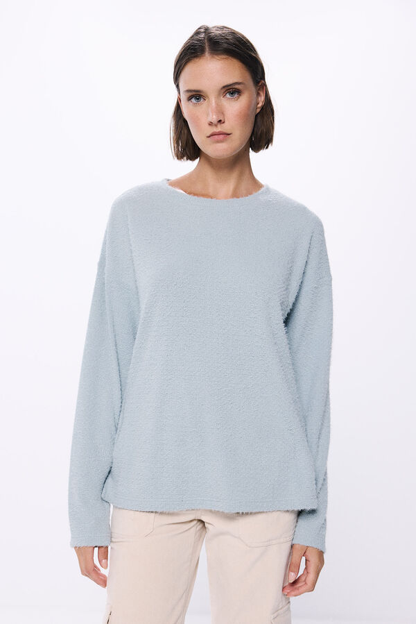 Springfield Camiseta estructura chenilla azul