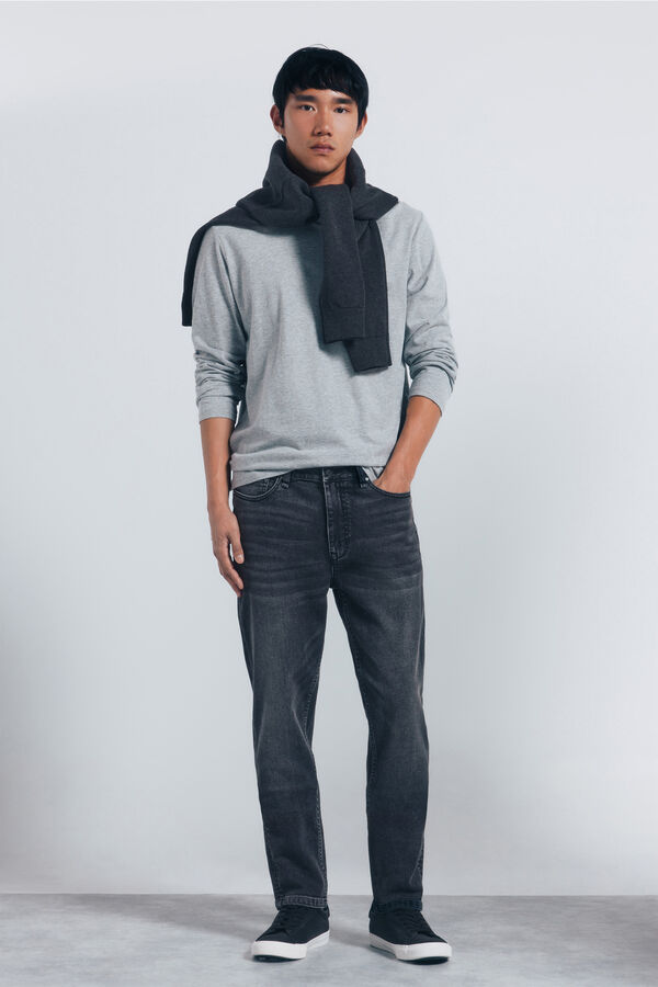 Springfield Jeans skinny gris oscuro lavado gris