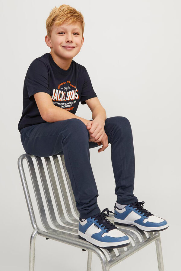Jack & Jones Junior Cal&ccedil;a jogger slim fit de algod&atilde;o azul