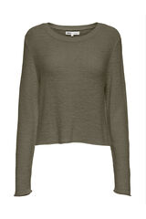 Only Camisola de gola redonda estampado