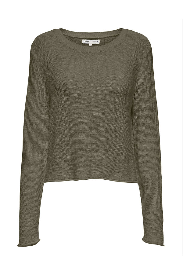 Only Camisola de gola redonda estampado