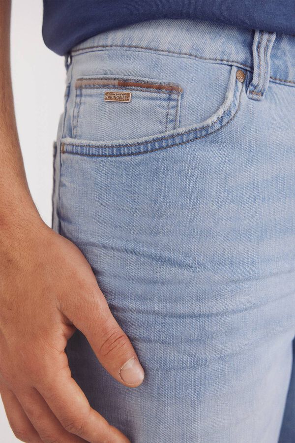 Springfield Bermuda vaquera ultra ligera regular fit azul