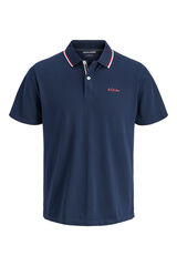 Jack & Jones PLUS Polo piqu&eacute; algod&oacute;n azul