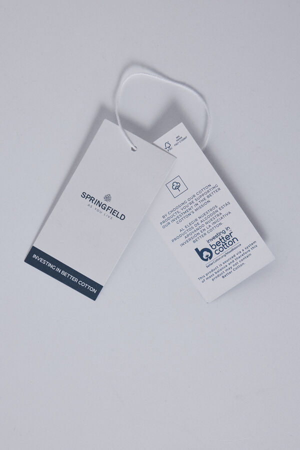 Springfield Camiseta hombro botones algod&oacute;n azul