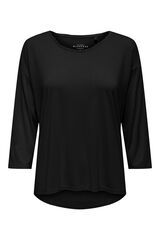 Only Camiseta ancha de manga media negro