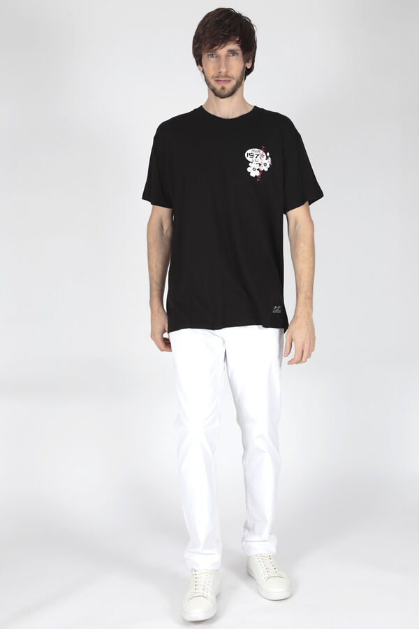 Brave Soul Camiseta estampada en espalda negro