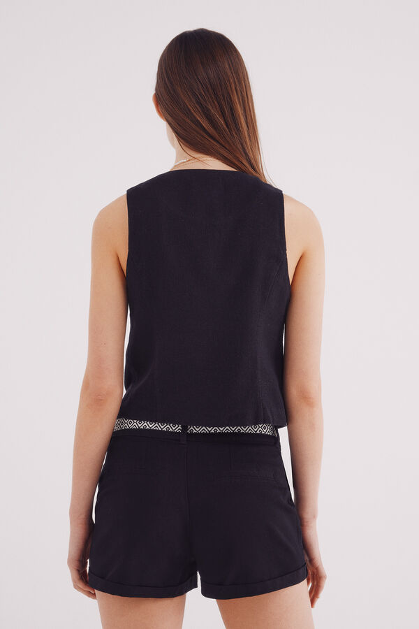 Springfield Shorts calças chino com cinto  preto