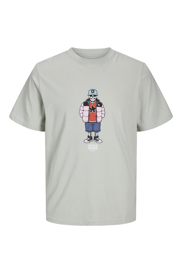 Jack & Jones Camiseta est&aacute;ndar fit Skull gris