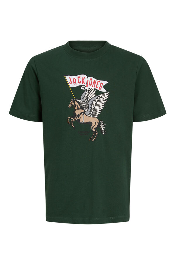 Jack & Jones Junior Camiseta com estampado e mangas curtas verde