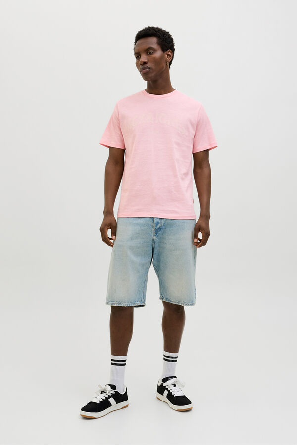 Jack & Jones Camiseta regular fit estampada coral