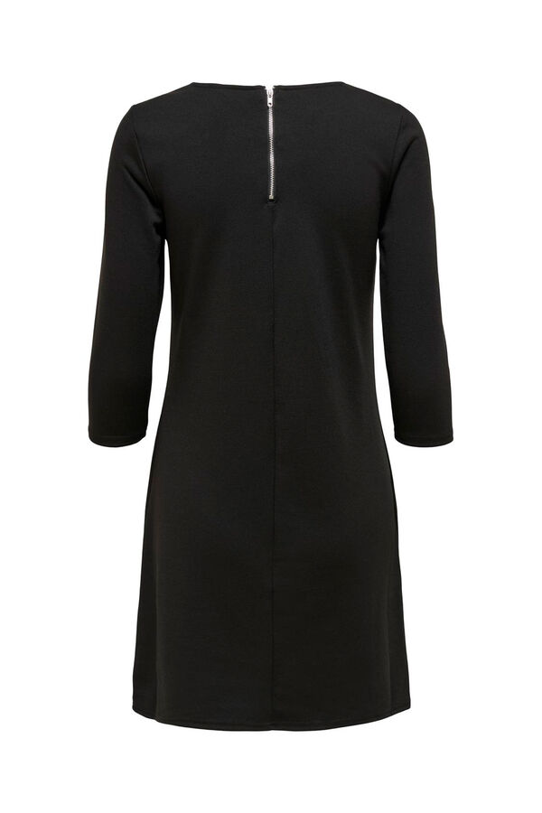 Only Vestido corto de manga media negro