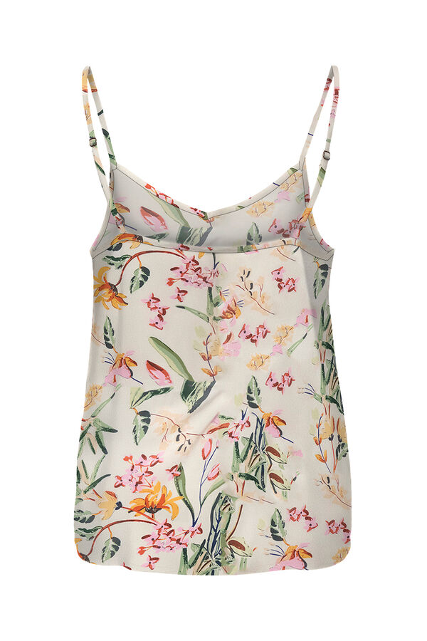 JDY Camiseta tirantes estampada blanco