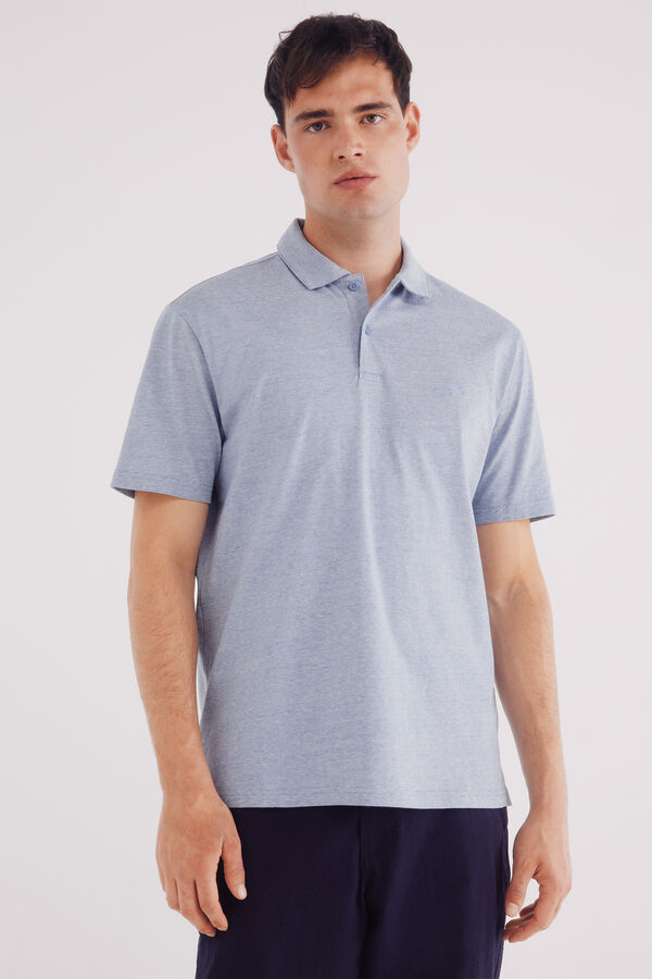 Springfield Polo jersey microrrisca azul