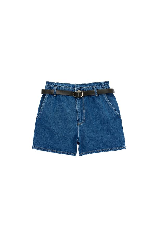 Koton Cal&ccedil;&otilde;es denim de cintura alta com cinto azul