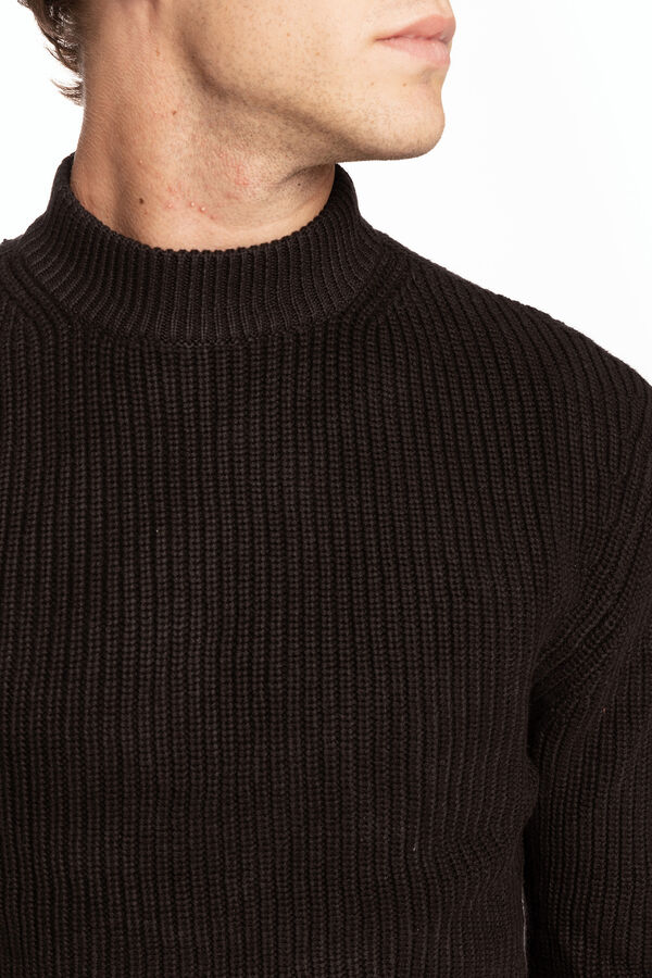 Celopman Su&eacute;ter Ingl&ecirc;s de Gola Alta  preto