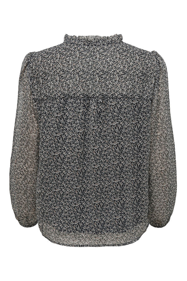 Only Blusa de gasa estampada negro