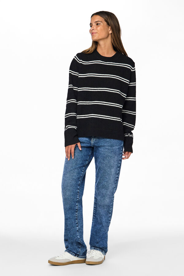 Pieces Camisola de malha  preto