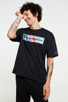 Springfield t-shirt manga corta logo multicolor negro