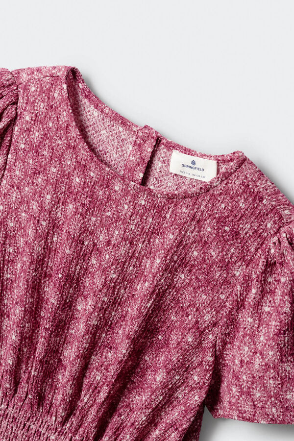 Springfield Kids Vestido de menina manga curta IKAT rosa