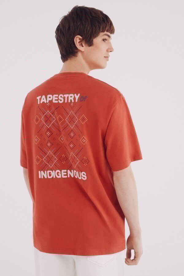 Springfield Camiseta &eacute;tnica rojo