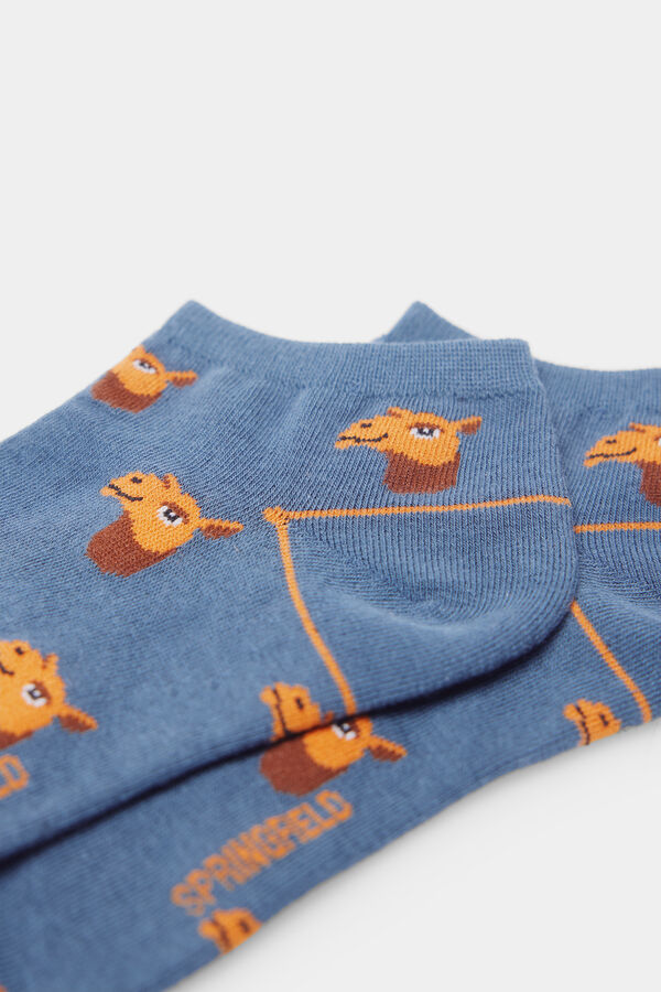 Springfield Calcet&iacute;n tobillero camello azul