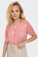 JDY Top escote pico gris