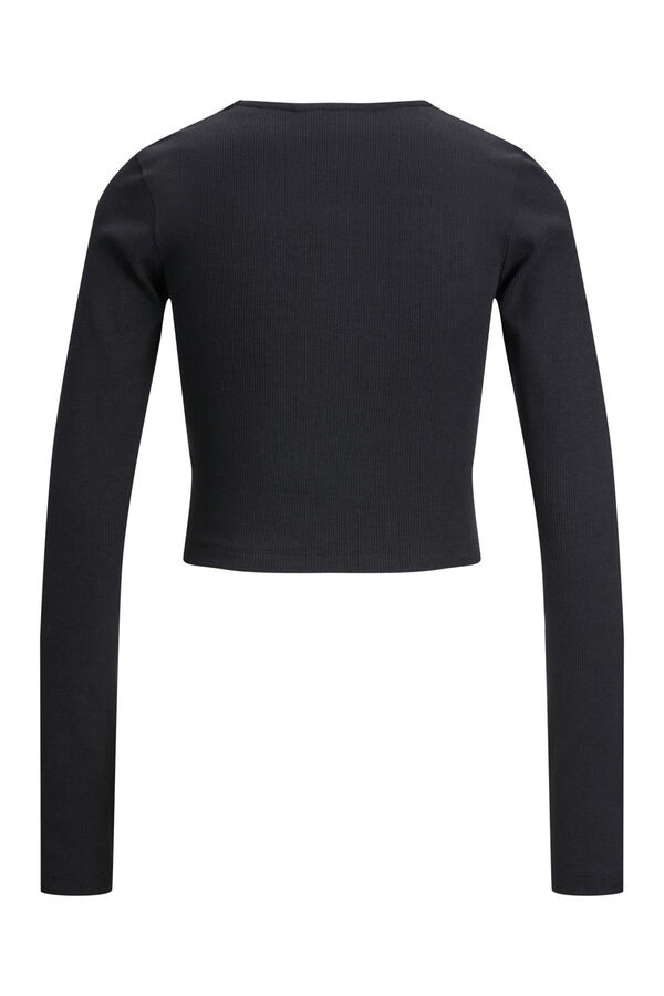 Jack & Jones Top de manga larga y escote cuadrado de mujer negro