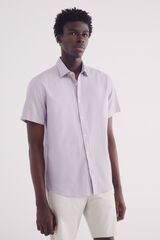 Springfield Camisa manga corta estructura bicolor fucsia