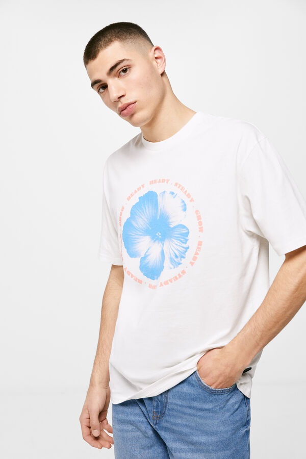 Springfield Camiseta hibiscus marfil