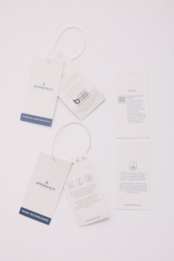 Springfield Bermuda em knit denim preto-lavado cinzento