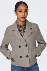 Only Abrigo corto de pa&ntilde;o marr&oacute;n