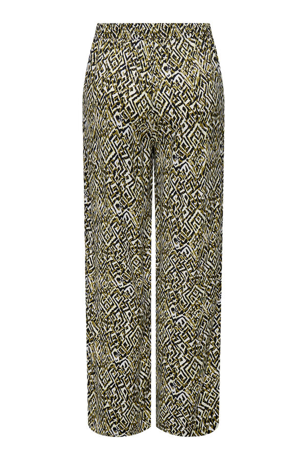 JDY Pantal&oacute;n largo estampado beige